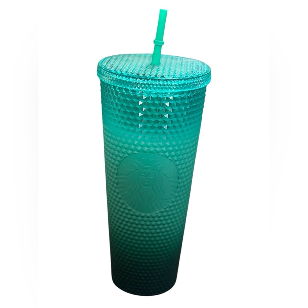 Starbucks 2022 Green Mint Ombre Gradient Studded Venti Tumbler 20 OZ